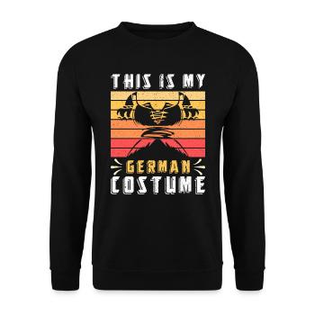 Trachten Frauen This is my German Costume - Unisex Sweatshirt - black - Front - Alina (178cm) & Michal (187cm)