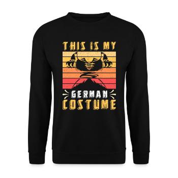 Trachten Frauen This is my German Costume - Unisex Sweatshirt - black - Front - Alina (178cm) & Michal (187cm)