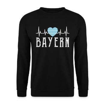 Bayern Bayerische Tradition Freistaat Bayern - Unisex Pullover - Schwarz - Vorne - Alina (178cm) & Michal (187cm)