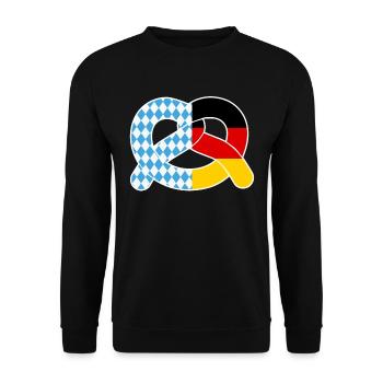 Bretzels bavarois Allemagne Tradition Bavière - Sweat-shirt Unisexe - noir - Devant - Alina (178cm) & Michal (187cm)