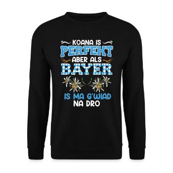 Bavarian Koana is perfect but as a Bavarian - Unisex Sweatshirt - black - Front - Alina (178cm) & Michal (187cm)