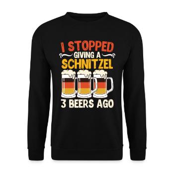 German Beer Stopped Giving a Schnitzel 3 Beers - Unisex Sweatshirt - black - Front - Alina (178cm) & Michal (187cm)