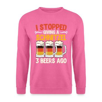 German Beer Stopped Giving a Schnitzel 3 Beers - Unisex Sweatshirt - pink - Front