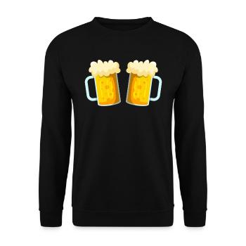 Fan de bière Bavaria Beer Mug Chemise de bière bavaroise - Sweat-shirt Unisexe - noir - Devant - Alina (178cm) & Michal (187cm)