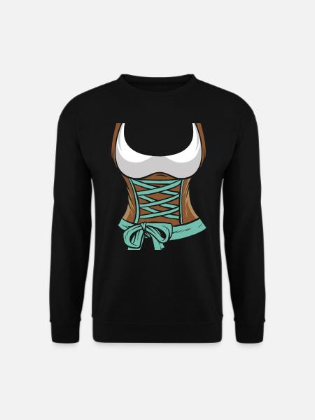 Dirndl Bayerisches Trachten Shirt Frauen Bayern - Unisex Pullover - Schwarz