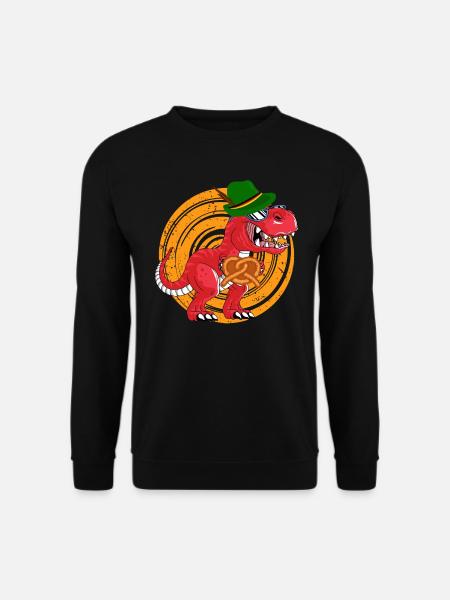 Oktobasaurus Rex Dinosaur Pretzel - Unisex Sweatshirt - black