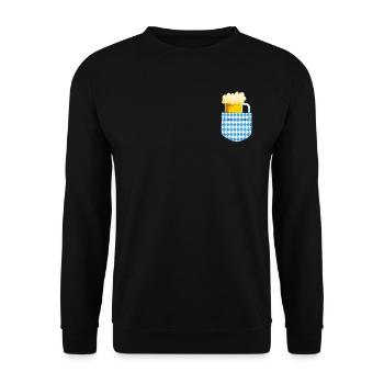 Fan de bière Bavaria Beer Mug Chemise de bière bavaroise - Sweat-shirt Unisexe - noir - Devant - Alina (178cm) & Michal (187cm)