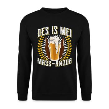 Lederhosen Shirt Mei Mass Anzug Biertrinker - Unisex Pullover - Schwarz - Vorne - Alina (178cm) & Michal (187cm)