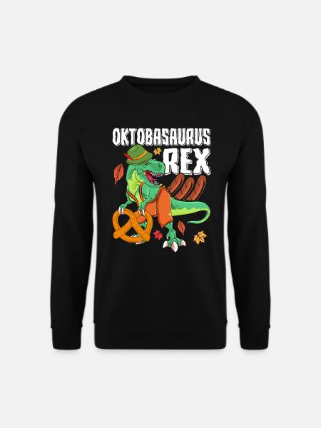 Oktobasaurus Rex Dinosaur Pretzel - Unisex Sweatshirt - black