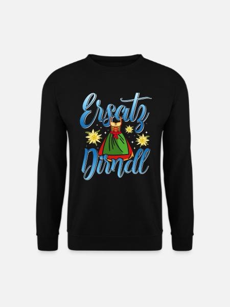 Trachten Frauen Ersatz Dirndl Shirt - Unisex Pullover - Schwarz