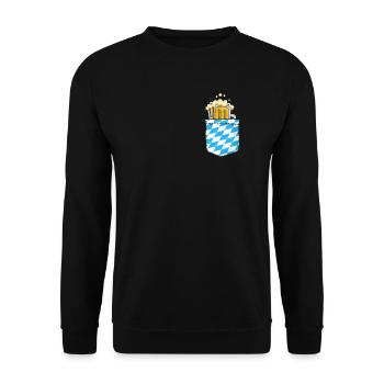 Beer Drinkers Bavaria Beer Fan Bayer Beer Lovers - Unisex Sweatshirt - black - Front - Alina (178cm) & Michal (187cm)