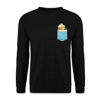 Bavarian beer mug beer fan Bayern Boarisch - Unisex Sweatshirt - black - Front - Alina (178cm) & Michal (187cm)