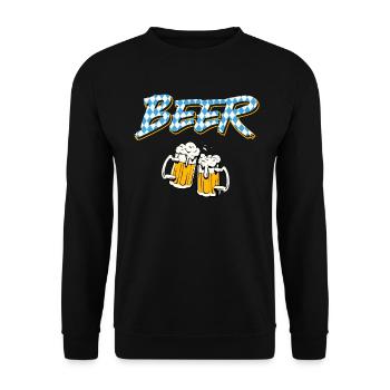 Bayerisches Bier Bayern Biertrinker Bierfan - Unisex Pullover - Schwarz - Vorne - Alina (178cm) & Michal (187cm)