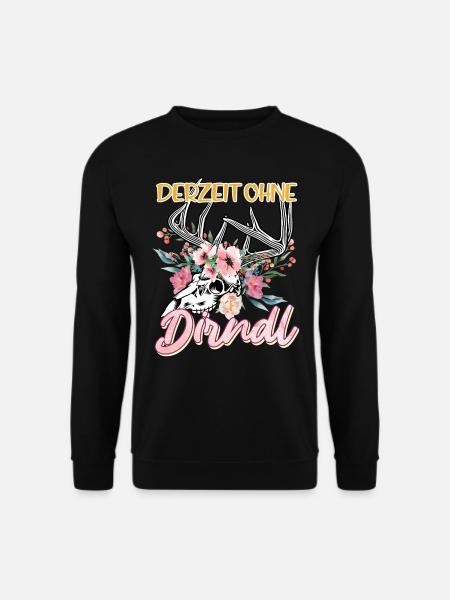 Trachten Shirt Frauen Derzeit ohne Dirndl - Unisex Pullover - Schwarz