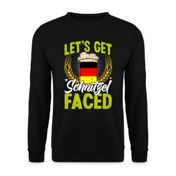 Cuisine allemande Faisons face à Schnitzel Allemand - Sweat-shirt Unisexe - noir - Devant - Alina (178cm) & Michal (187cm)
