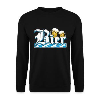 Bayerisch Bierliebhaber Bayern Bier München - Unisex Pullover - Schwarz - Vorne - Alina (178cm) & Michal (187cm)