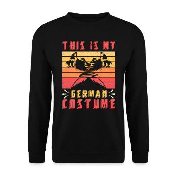 Trachten Frauen This is my German Costume - Unisex Sweatshirt - black - Front - Alina (178cm) & Michal (187cm)