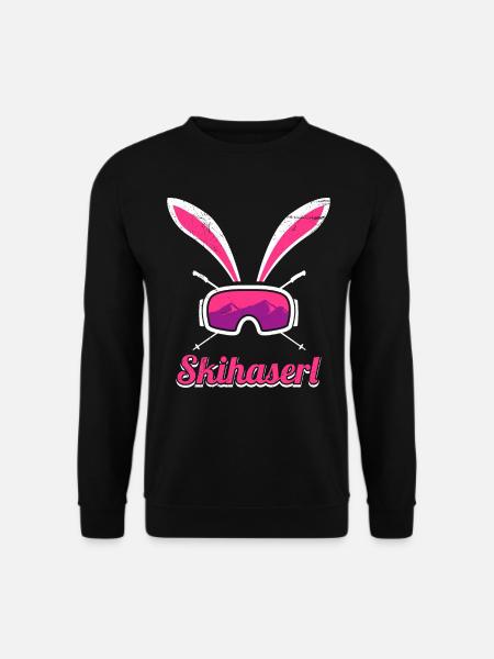 Skihaserl Skihasen Shirt Skihasen Apres Party - Unisex Pullover - Schwarz