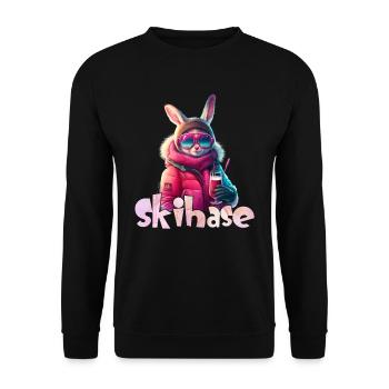 Ski Bunny Cool Skiing Women Après Party - Unisex Sweatshirt - black - Front - Alina (178cm) & Michal (187cm)