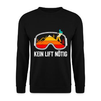 Ski Touring Erobert den Berg wie ein König - Unisex Pullover - Schwarz - Vorne - Alina (178cm) & Michal (187cm)
