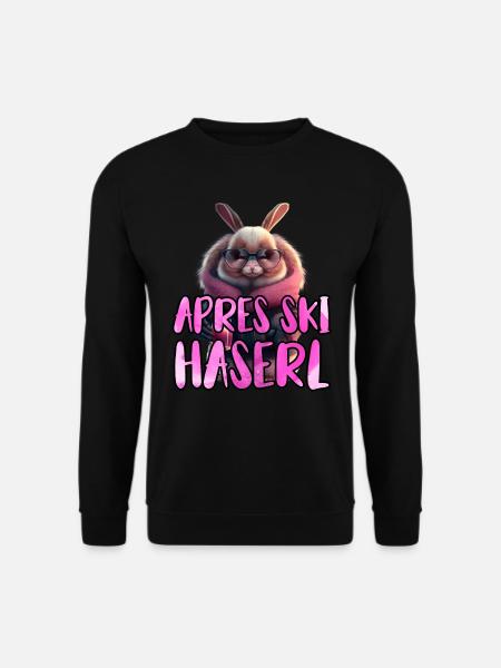 Apres Ski Haserl Ski Party Shirt Frauen Skihasen - Unisex Pullover - Schwarz