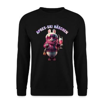 Après-Ski Bunny Cool avec Cocktail Ski Party - Sweat-shirt Unisexe - noir - Devant - Alina (178cm) & Michal (187cm)