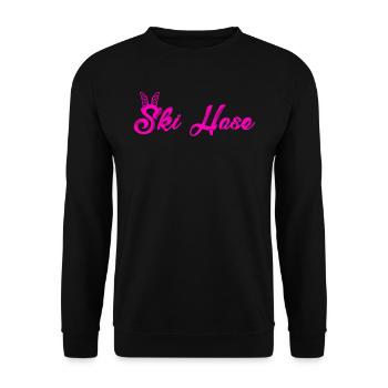 Skihase Cool Skifahren Frauen Apres Party - Unisex Pullover - Schwarz - Vorne - Alina (178cm) & Michal (187cm)