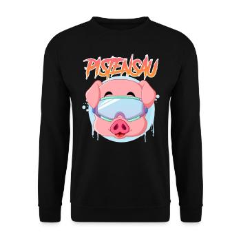 Pistensau Apres Ski Party Skipiste Skifahrer - Unisex Pullover - Schwarz - Vorne - Alina (178cm) & Michal (187cm)