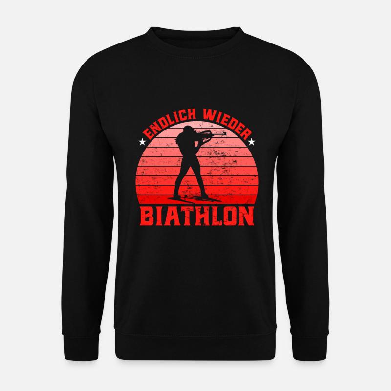 Wintersport Endlich Wieder Biathlon Wettkampf - Unisex Pullover - Schwarz