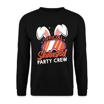 Official Skihaserl Party Crew Ski Party Frauen - Unisex Pullover - Schwarz - Vorne - Alina (178cm) & Michal (187cm)