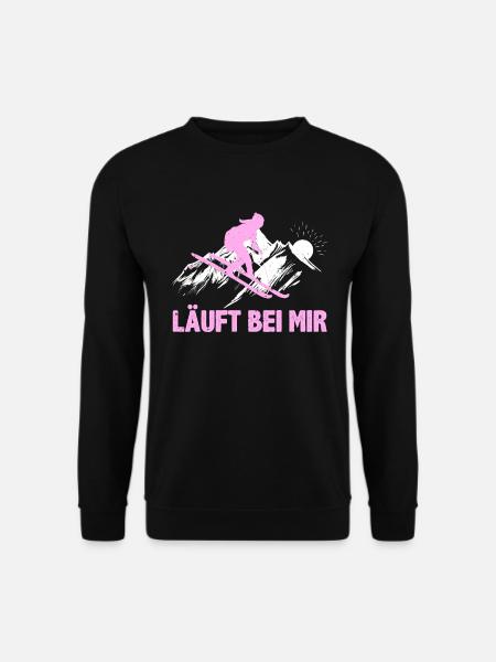 Skifahrer Läuft bei Mir Wintersportler Skifahren - Unisex Pullover - Schwarz