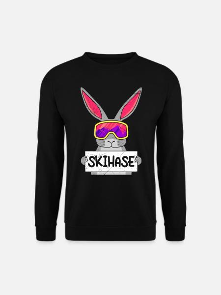 Schneehase Apres Party Skihasen Skihaserl - Unisex Pullover - Schwarz