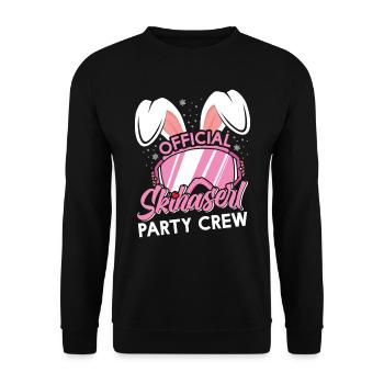 Official Skihaserl Party Crew Ski Party Frauen - Unisex Pullover - Schwarz - Vorne - Alina (178cm) & Michal (187cm)