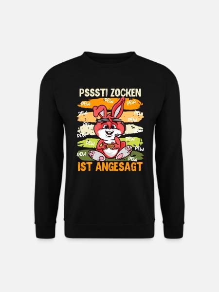 Videospiele Pssst! Zocken ist Angesagt Vide Gamer - Unisex Pullover - Schwarz