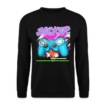 Videospiele Video Gaming ZOCKER Video Spieler - Unisex Pullover - Schwarz - Vorne - Alina (178cm) & Michal (187cm)