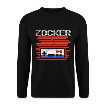 Gamer Zocker Videospiele Controller Spielekonsole - Unisex Pullover - Schwarz - Vorne - Alina (178cm) & Michal (187cm)