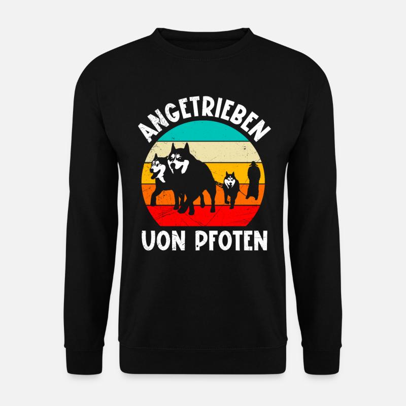 Sibirischer Husky Angetrieben von Pfoten - Unisex Pullover - Schwarz