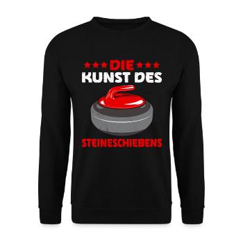 Curling Die Kunst des Steineschiebens Curler - Unisex Pullover - Schwarz - Vorne - Alina (178cm) & Michal (187cm)