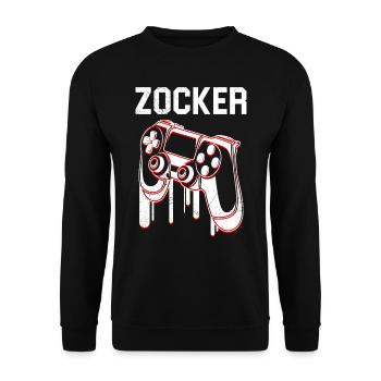 Videospiele Konsole Gamer Video Spieler Gaming - Unisex Pullover - Schwarz - Vorne - Alina (178cm) & Michal (187cm)