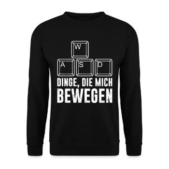 PC Video Gamer Dinge die Mich Bewegen Video Spiele - Unisex Pullover - Schwarz - Vorne - Alina (178cm) & Michal (187cm)