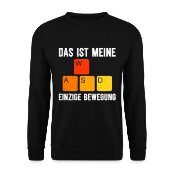 PC Gaming Tastatur Das ist Meine Einzige Bewegung - Unisex Pullover - Schwarz - Vorne - Alina (178cm) & Michal (187cm)