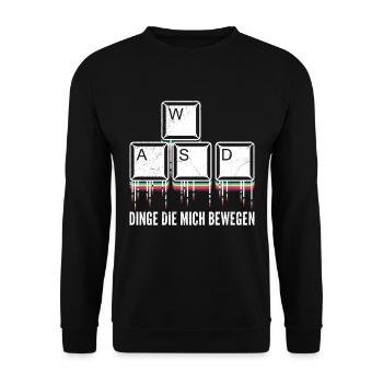 PC Video Gamer Dinge die Mich Bewegen Video Spiele - Unisex Pullover - Schwarz - Vorne - Alina (178cm) & Michal (187cm)