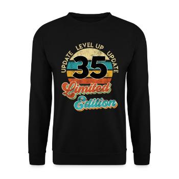 Video Player Update Level35 Years of B-Day - Unisex Sweatshirt - black - Front - Alina (178cm) & Michal (187cm)