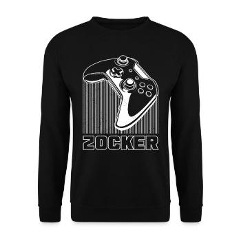 Gamer Zocker Videospiele Controller Spielekonsole - Unisex Pullover - Schwarz - Vorne - Alina (178cm) & Michal (187cm)