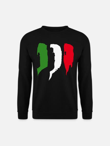 Italy Flag - Brush Strokes - Unisex Sweatshirt - black