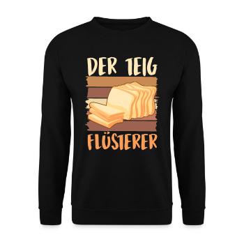 Toastbrot Der Teig Flüsterer Backliebhaber - Unisex Pullover - Schwarz - Vorne - Alina (178cm) & Michal (187cm)