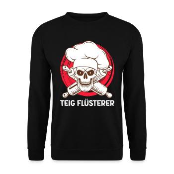 Teig Flüsterer Backliebhaber Backen Konditor - Unisex Pullover - Schwarz - Vorne - Alina (178cm) & Michal (187cm)