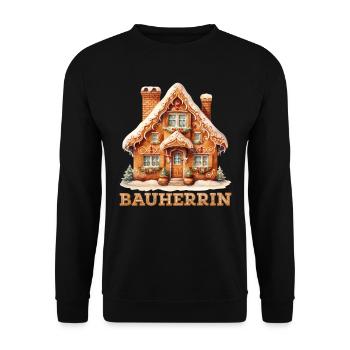 Lebkuchenhaus Bauherrin Backstube Frauen - Unisex Pullover - Schwarz - Vorne - Alina (178cm) & Michal (187cm)