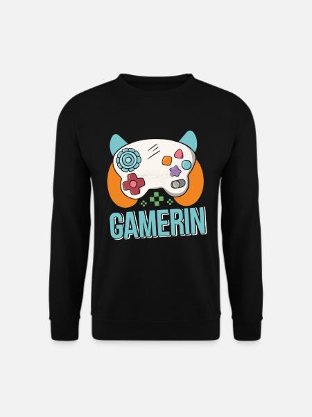 Gamerin Zocken Frauen Gamer Girl Videospiel - Unisex Pullover - Schwarz
