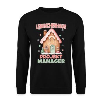 Architekt Köstlicher Essbarer Häuser Weihnacht - Unisex Pullover - Schwarz - Vorne - Alina (178cm) & Michal (187cm)
